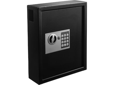 AdirOffice 40-Key Digital Lock Cabinet with Key Tags, Black (680-40-BLK-689-PKG)