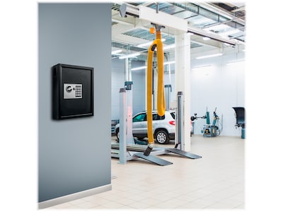 AdirOffice 40-Key Digital Lock Cabinet with Key Tags, Black (680-40-BLK-689-PKG)