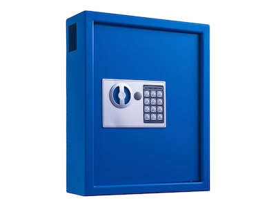 AdirOffice 40-Key Digital Lock Cabinet with Key Tags, Blue (680-40-BLU-689-PKG)