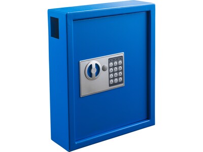 AdirOffice 40-Key Digital Lock Cabinet with Key Tags, Blue (680-40-BLU-689-PKG)