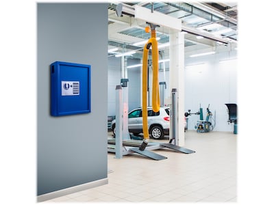 AdirOffice 40-Key Digital Lock Cabinet with Key Tags, Blue (680-40-BLU-689-PKG)