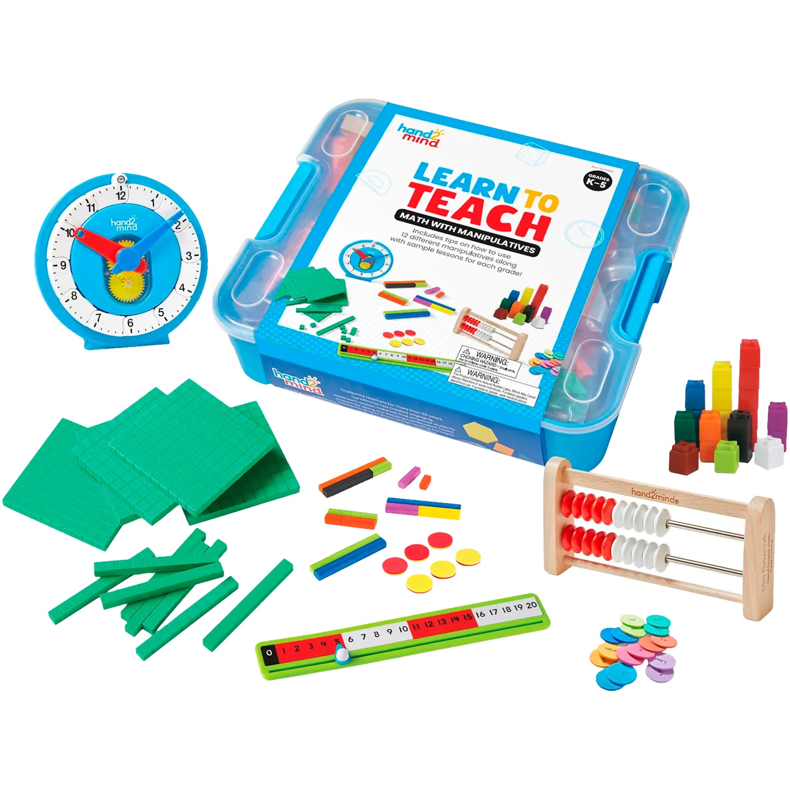 hand2mind Learn to Teach Math Manipulative Kit (94520)