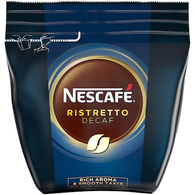 Nescafe Ristretto Decaf, Decaffeinated Soluble Coffee, .5 Lb (4 Bags)