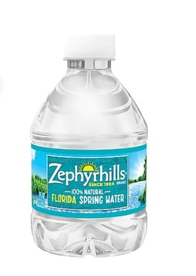 Zephyrhills 100% Natural Spring Water, 8-Ounce Mini Plastic Bottles, 48/Pack (11475286)