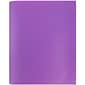 JAM Paper Plastic POP 2-Pocket  Folders with Metal Prong Fastener, Purple, 6/Pack (382ECpu)