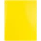 JAM Paper POP 2 Pocket Plastic Folders with Fastener, Yellow, 6/Pack (382ECYED)