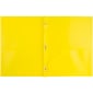 JAM Paper POP 2 Pocket Plastic Folders with Fastener, Yellow, 6/Pack (382ECYED)