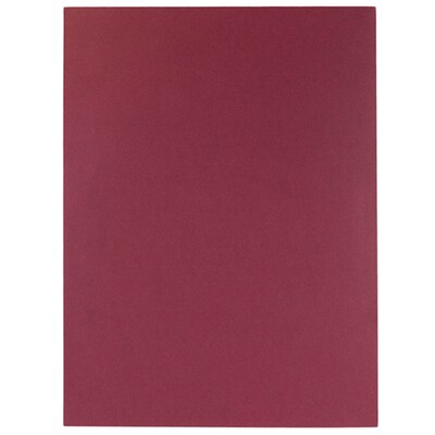 JAM Paper 2-Pocket Presentation Folders, Burgundy Linen, 100/Box (35113)
