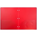JAM Paper Heavy Duty 2-Pocket Presentation Folders, Red, 6/Pack (383HHPreb)