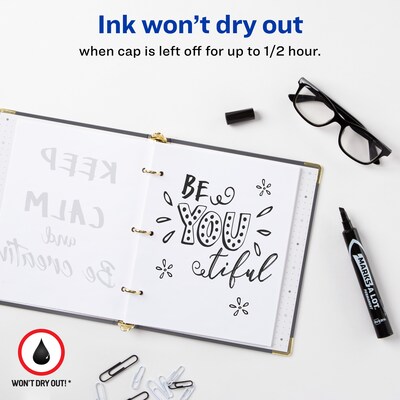 Avery Marks A Lot Tank Permanent Marker, Chisel Tip, Black (08888)