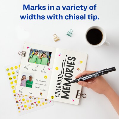Avery Marks A Lot Tank Permanent Marker, Chisel Tip, Black (08888)