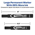 Avery Marks A Lot Tank Permanent Markers, Chisel Tip, Black, 12/Pack (08888/98028)