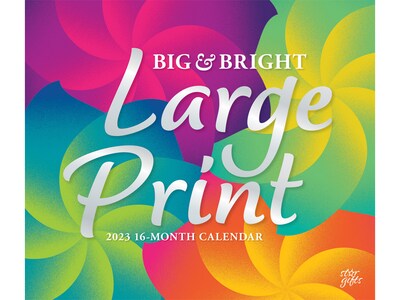 2023 BrownTrout Big & Bright Large Print 12 x 14 Monthly Wall Calendar (9781975456351)