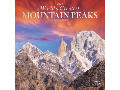2023 BrownTrout Worlds Greatest Mountain Peaks 12 x 12 Monthly Wall Calendar (9781975455613)