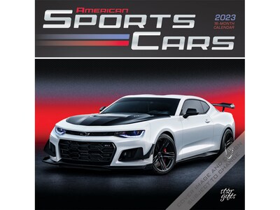 2023 BrownTrout American Sports Cars 12 x 12 Monthly Wall Calendar (9781975455675)