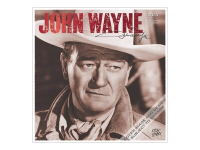 2023 StarGifts John Wayne Official 12 x 12 Academic & Calendar Monthly Wall Calendar (9781975453497)