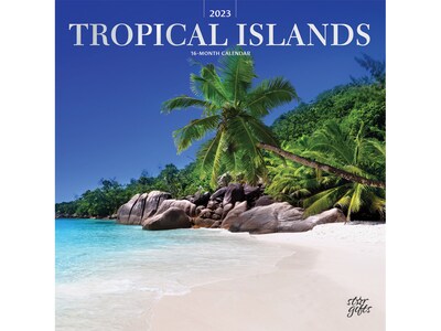 2023 BrownTrout Tropical Islands 12 x 12 Monthly Wall Calendar (9781975455712)