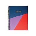 2022-2023 Willow Creek Modern Geometric 6.5 x 8.5 Academic Weekly Planner, Blue/Red/Purple (29558)