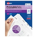 Avery Printable Self-Adhesive Plastic Tabs, 1-3/4, White, 80/Pack (16282)