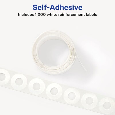 Avery Self-Adhesive Plastic Reinforcement Labels, White, 200/Pack (AVE-05729)