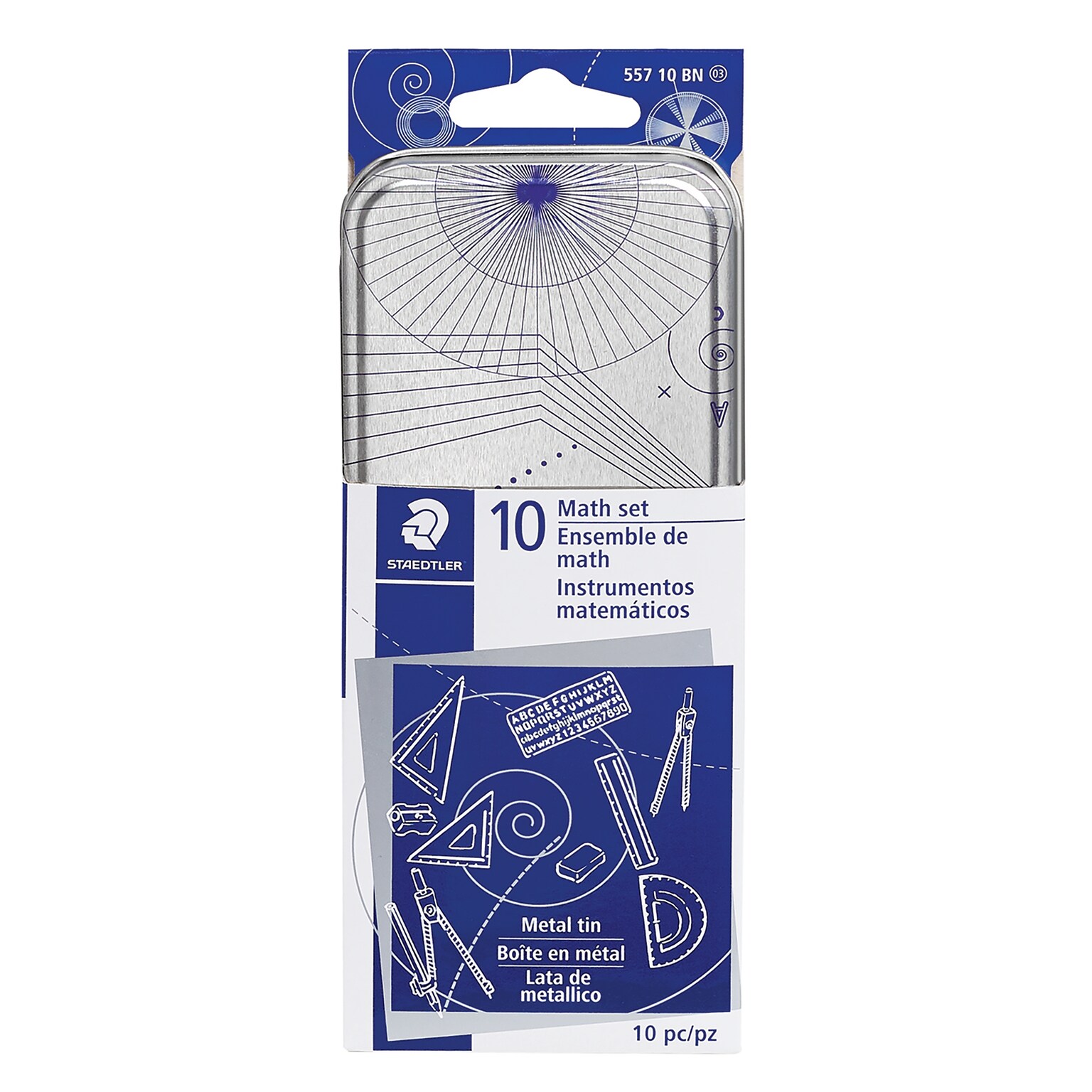 Staedtler Math Set 4 Bundle, Clear, 10/Pack (557 10BN)