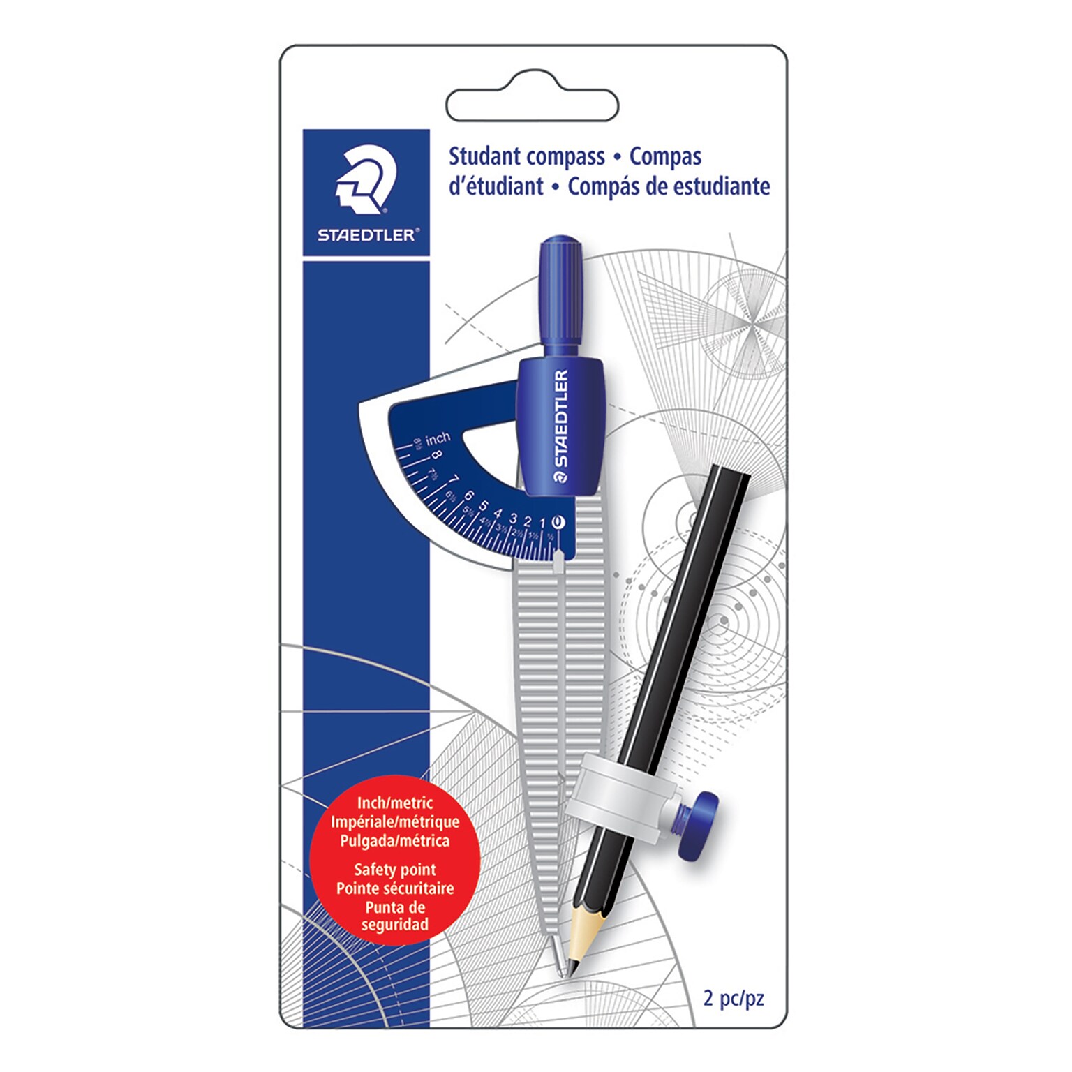 Staedtler Student 8.5 Compass, Blue (557 SCBK)