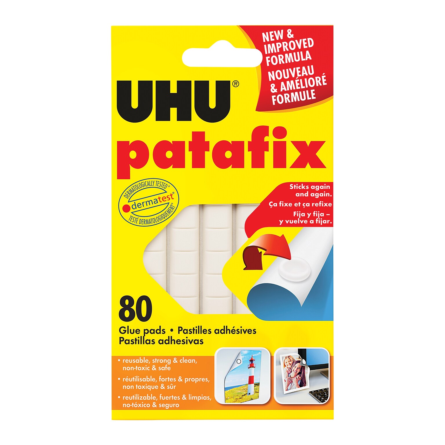 UHU Tac Removable Adhesive Putty, 2.12 oz., White (99683)