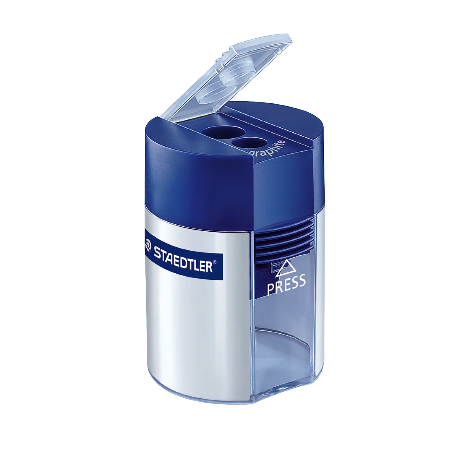 Staedtler Manual Pencil Sharpener, Blue/Silver (512 001)