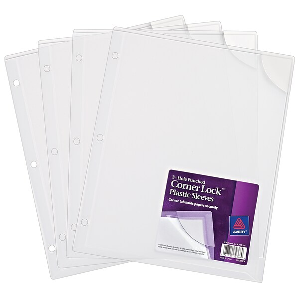 Jam Paper Plastic Sleeves, 9 x 11 1/2, Clear, 600/Box