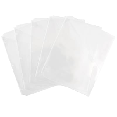 Avery Binder Pockets for 3-Ring Binders, Clear, Fits 8 1/2" x 11" Paper, 5/Pack (75243)