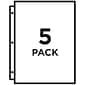 Avery Binder Pockets for 3-Ring Binders, Clear, Fits 8 1/2" x 11" Paper, 5/Pack (75243)