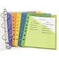 Avery Mini Binder Pockets for 5 1/2" x 8 1/2" Paper, Assorted Colors, 5/Pack (75307)