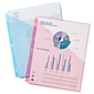 Avery Binder Pockets for 3 Ring Binders, Assorted (Blue, Clear, Green, Pink and Yellow), 5/Pack (75254)
