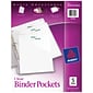 Avery Binder Pockets for 3-Ring Binders, Clear, Fits 8 1/2" x 11" Paper, 5/Pack (75243)