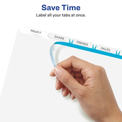Avery EcoFriendly Index Maker Dividers, 5 Tab, White, 5/Pack (AVE11580)