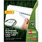 Avery EcoFriendly Index Maker Print & Apply Label Paper Dividers, 12 Tab, White, 5/Pack (11582)