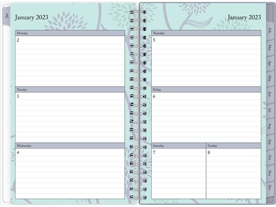 2023 Blue Sky Rue Du Flore 5 x 8 Weekly & Monthly Planner, Mint Green (101603-23)