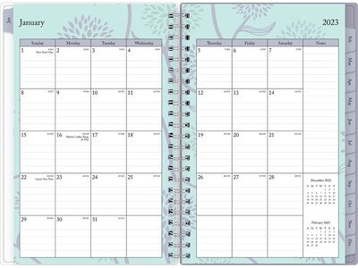 2023 Blue Sky Rue Du Flore 5" x 8" Weekly & Monthly Planner, Mint Green (101603-23)