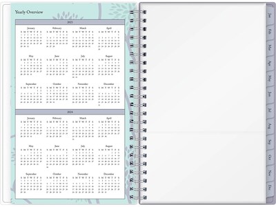 2023 Blue Sky Rue Du Flore 5" x 8" Weekly & Monthly Planner, Mint Green (101603-23)