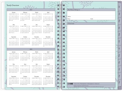 2023 Blue Sky Rue Du Flore 5" x 8" Weekly & Monthly Planner, Mint Green (101603-23)
