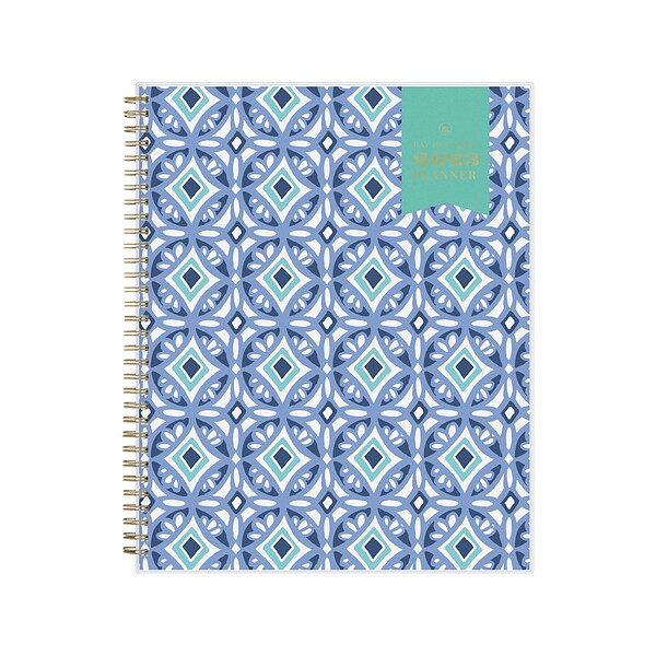 2023 Blue Sky Day Designer Tile 8.5 x 11 Weekly & Monthly Planner, Blue/Green (101411-23)
