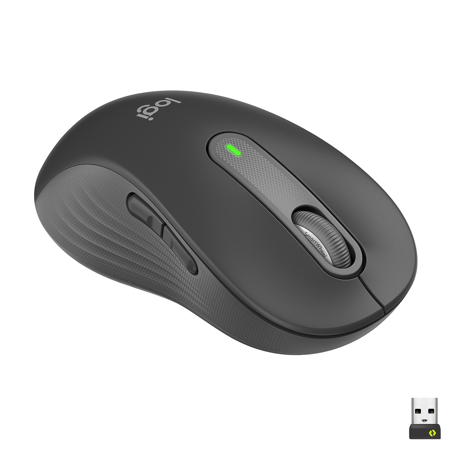 Logitech Signature M650 Large Left Wireless Optical Mouse - For Large Sized Left Hands, Graphite (910-006234)