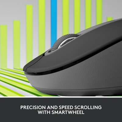 Logitech Signature M650 for Business Wireless Ergonomic Optical Mouse, Graphite (910-006272)