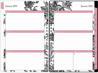 2023 Blue Sky Analeis 5" x 8" Weekly & Monthly Planner, Black/White (100003-23)