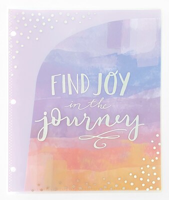Carolina Pad Silver Lining Glossy 3-Hole Punched 6-Pocket Folder, Multicolor (93002)