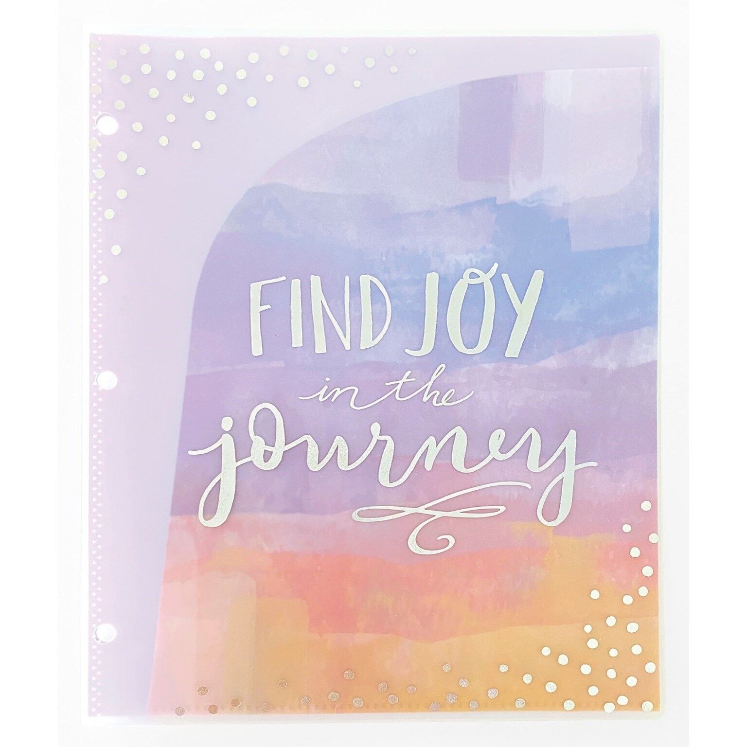 Carolina Pad Silver Lining Glossy 3-Hole Punched 6-Pocket Folder, Multicolor (93002)