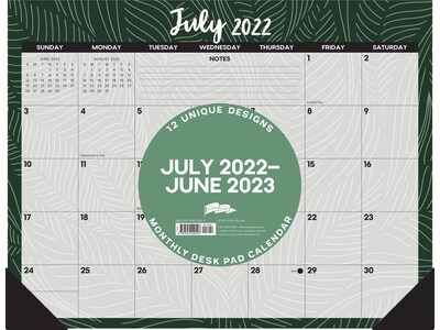 2022-2023 Willow Creek Jungle Fever 17 x 22 Academic Monthly Desk Pad Calendar (29527)