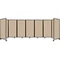 Versare The Room Divider 360 Freestanding Mobile Partition, 72"H x 234"W, Beige Fabric (1172701)