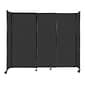 Versare StraightWall Freestanding Mobile Partition, 72"H x 86"W, Black Fabric (1472302)