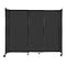 Versare StraightWall Freestanding Mobile Partition, 72H x 86W, Black Fabric (1472302)